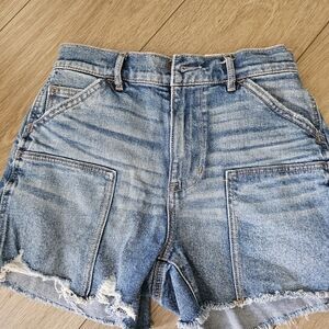 American Eagle Outfitters Faded Blue Denim Cutoff Shorts